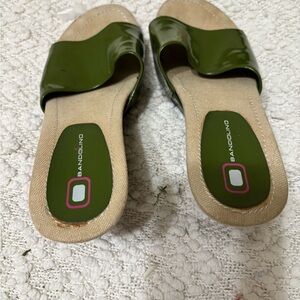 Bandolino Olive Green Slide Sandals